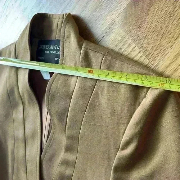 Vintage Tan Blazer by Jacques Saint Laurent for Genelle - Picture 9 of 12